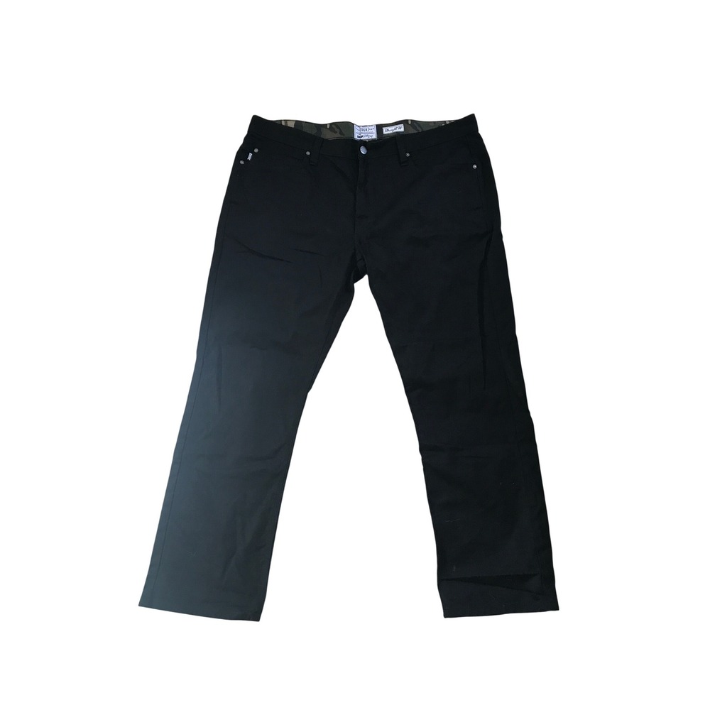 Dgk Mens Straight Fit Chino Pants Black Skate Trousers Size 42 Camo Waistband